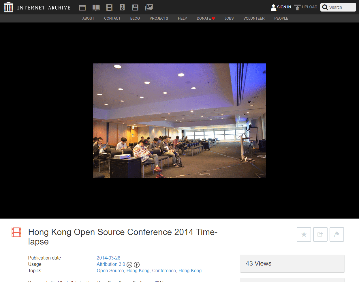Hong Kong Open Source Conference 2014 Time-lapse