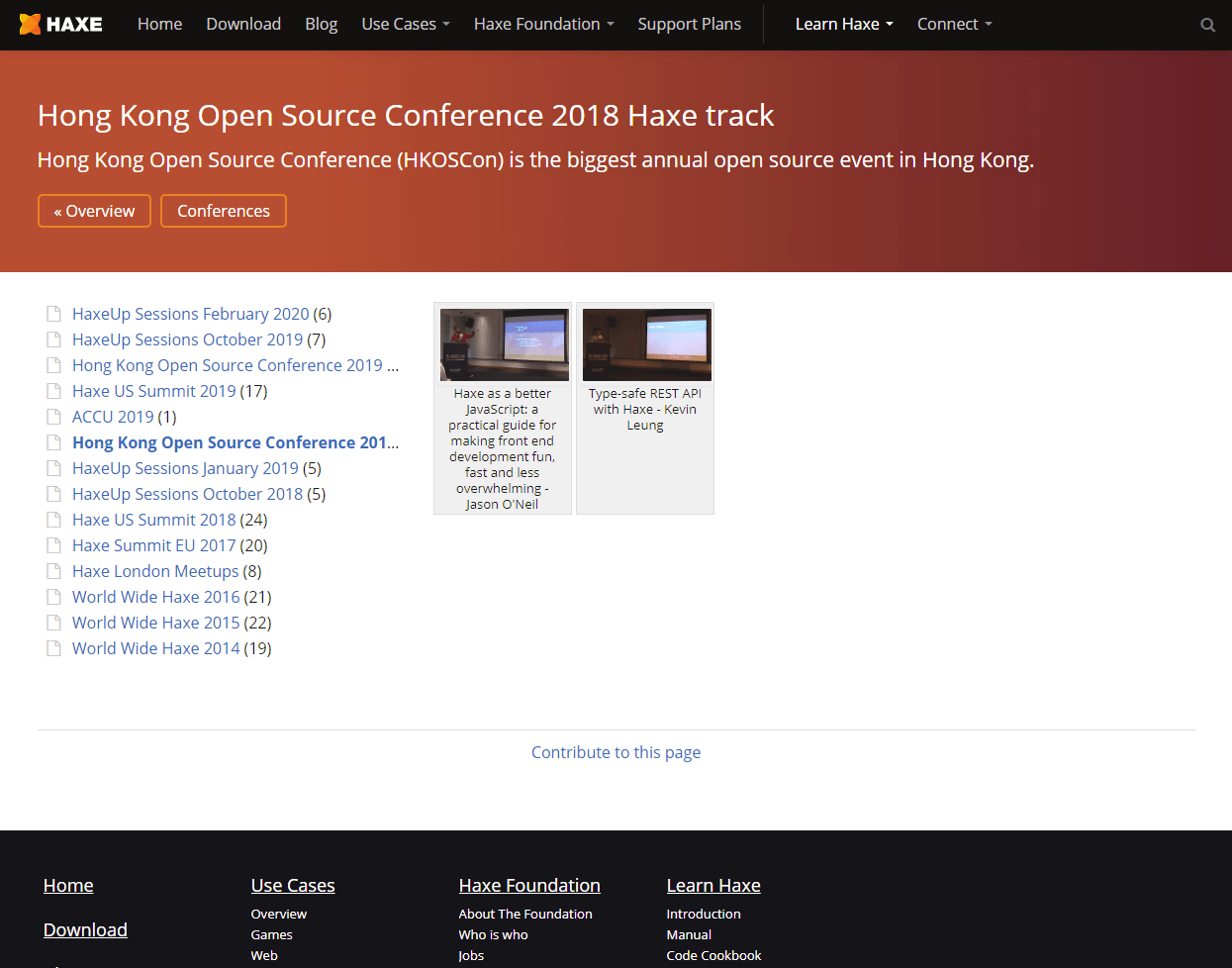 Hong Kong Open Source Conference 2018 Haxe track